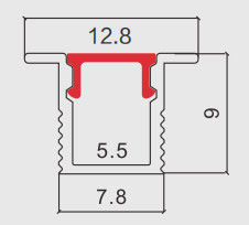 8mm Width Recessed LED Aluminium Profile Slim LED Strip Aluminium Profile