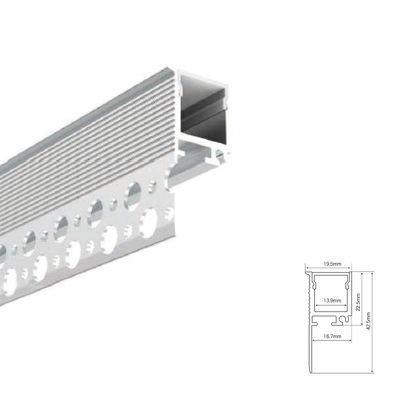 Линейный профиль LED без резьбы из алюминиевого гипсового гипса 23*20 мм